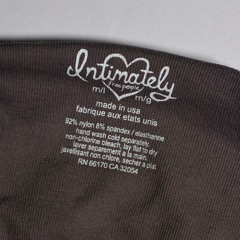 Intimately Free People Ruched Bodycon Slip Dress Taupe M/L Swiss Dot Stretch - Picture 4 of 6